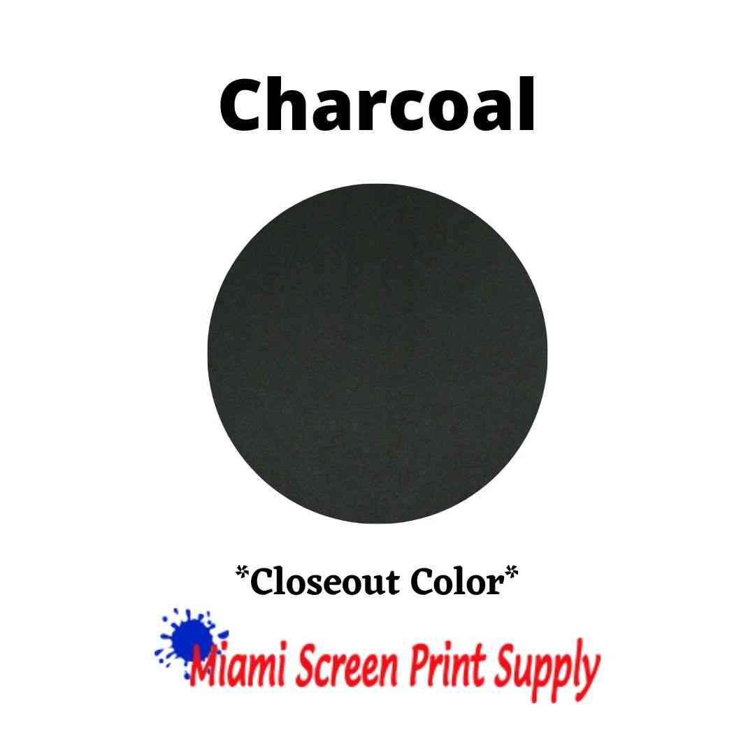 Plastisol Inks 5 Gallons - Charcoal closeout ink for screen printers. Dark gray tone perfect for neutral, high-volume prints.