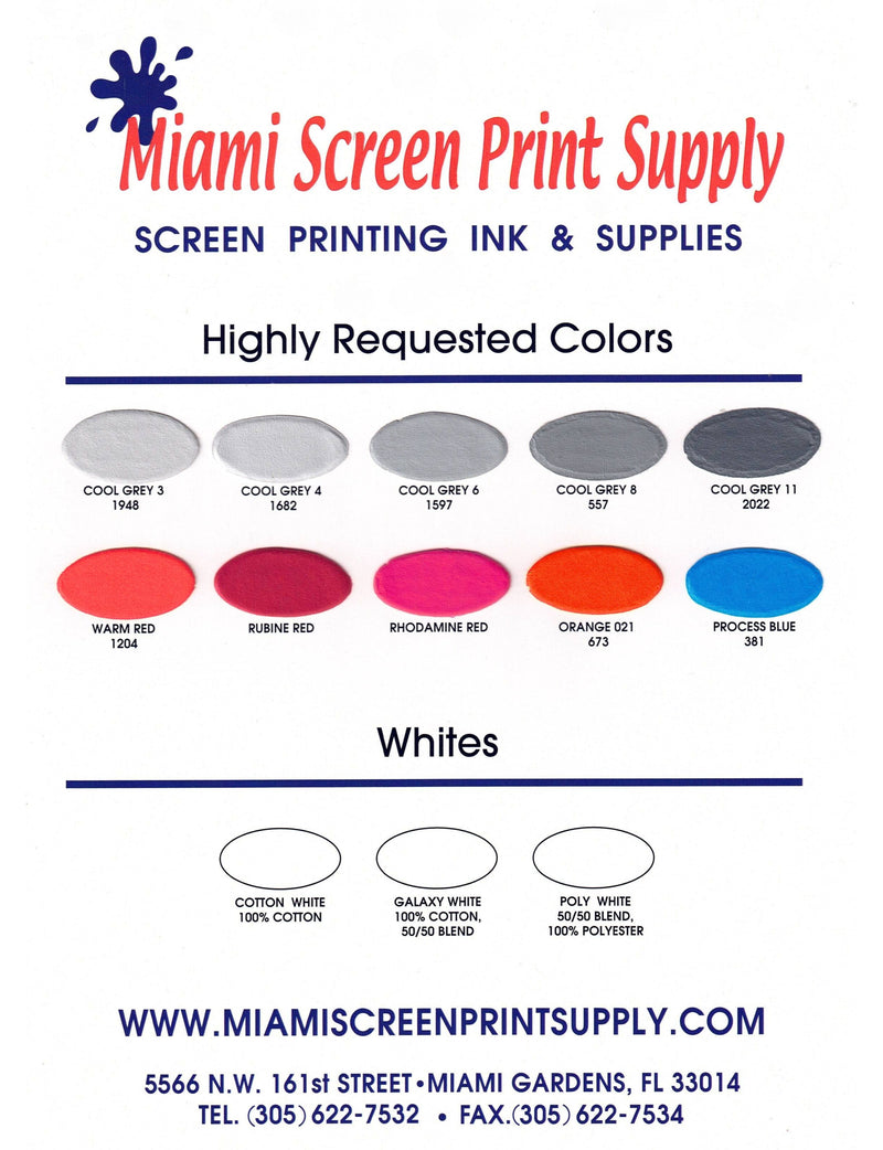 Screen Printing Color Chart - Essential Tool for Designers – Miami ...