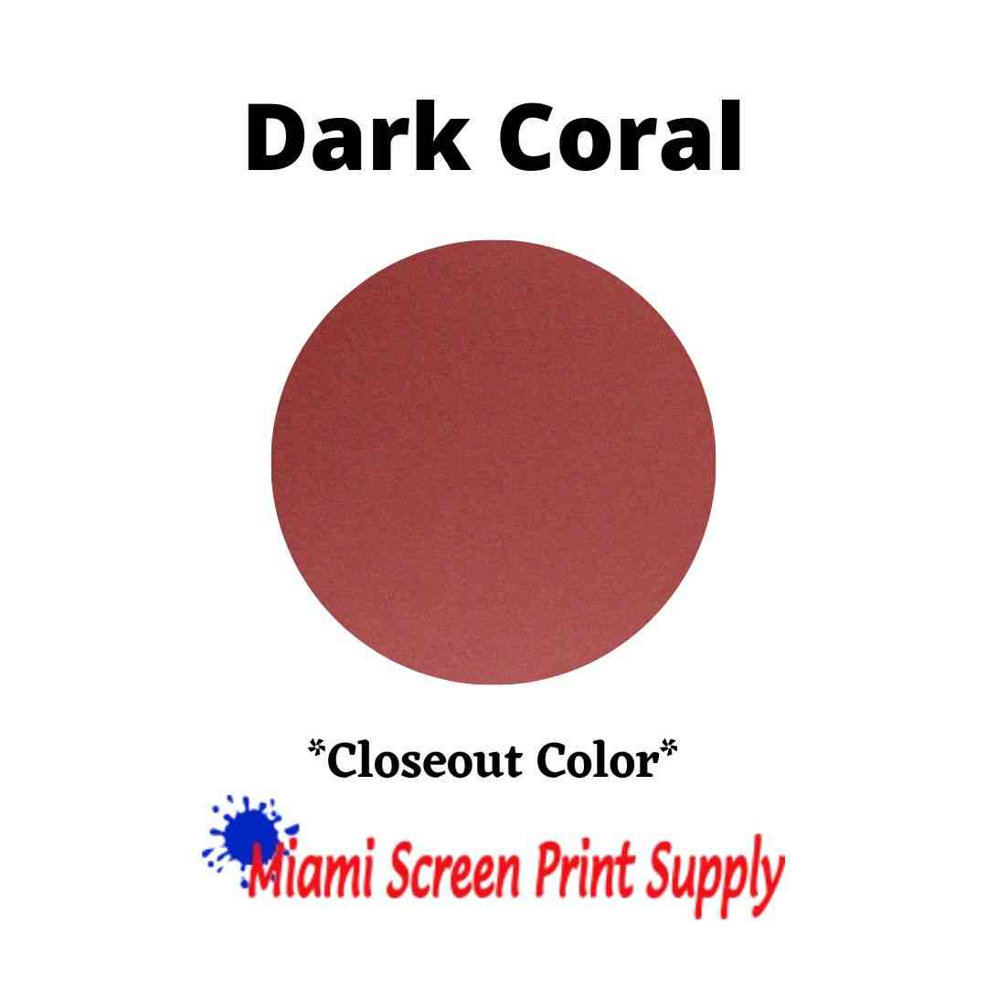 Plastisol Inks 5 Gallons - Dark Coral closeout ink for screen printers. Rich coral tone perfect for vibrant, bulk production.