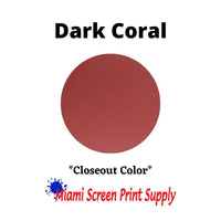 Plastisol Inks 5 Gallons - Dark Coral closeout ink for screen printers. Rich coral tone perfect for vibrant, bulk production.