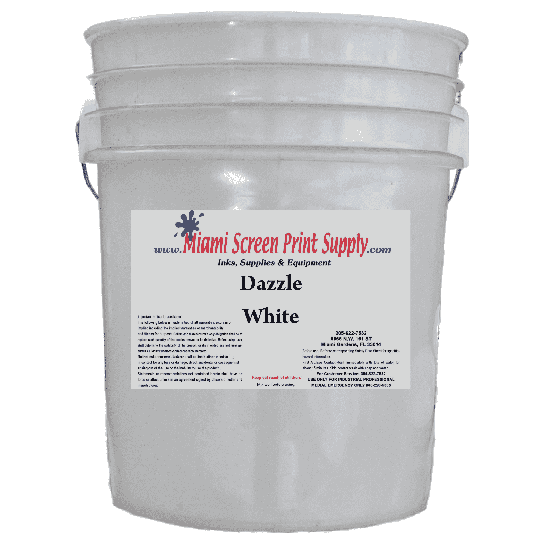 Dazzle White Plastisol Ink | Miami Screen Print Supply