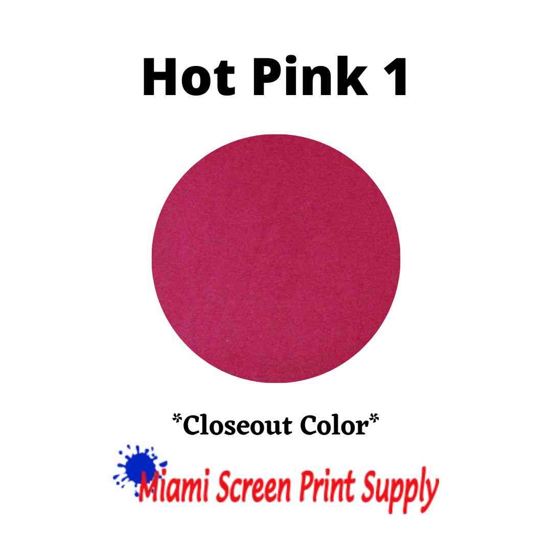 Plastisol Inks 5 Gallons - Hot Pink 1 closeout screen printing ink. Vibrant pink shade ideal for standout designs in bulk runs.