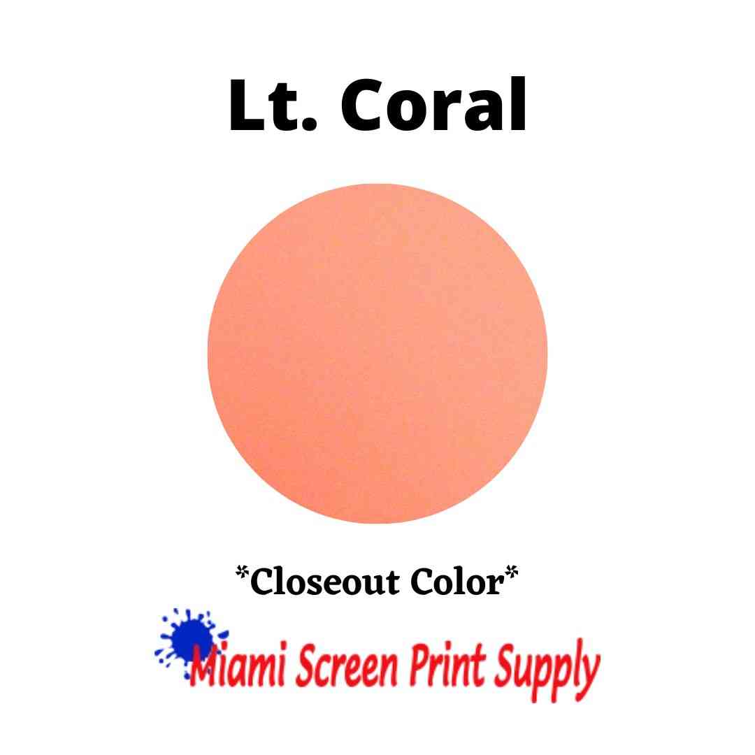 Plastisol Inks 5 Gallons - Lt. Coral closeout screen printing ink. Warm coral tone ideal for vibrant, large-scale prints.