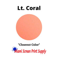 Plastisol Inks 5 Gallons - Lt. Coral closeout screen printing ink. Warm coral tone ideal for vibrant, large-scale prints.
