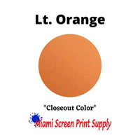 Plastisol Inks 5 Gallons - Lt. Orange closeout ink for screen printers. Soft orange shade perfect for consistent bulk printing.