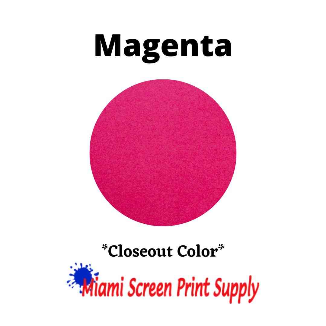 Plastisol Inks 5 Gallons - Magenta closeout ink for screen printers. Bright magenta tone perfect for vibrant, large-scale printing.