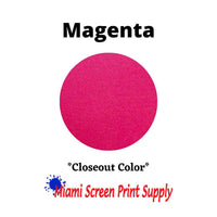 Plastisol Inks 5 Gallons - Magenta closeout ink for screen printers. Bright magenta tone perfect for vibrant, large-scale printing.