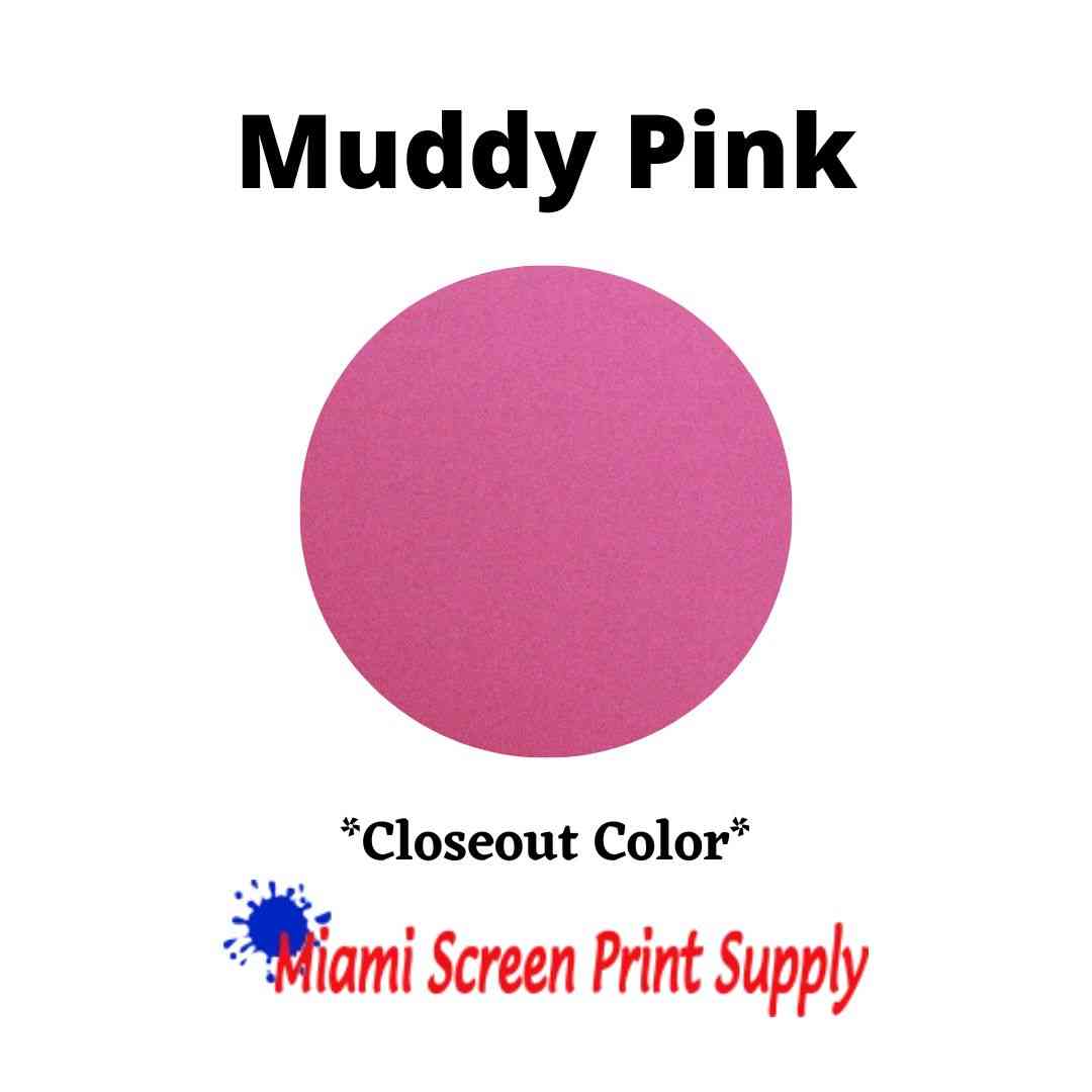 Plastisol Inks 5 Gallons - Muddy Pink closeout screen printing ink. Muted pink shade ideal for earthy, high-volume prints.