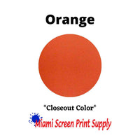 Plastisol Inks 5 Gallons - Orange closeout screen printing ink. Bright orange tone ideal for bold, high-volume textile designs.