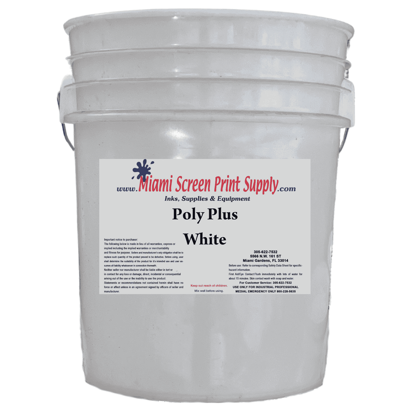 Polyplus Label Poly Plus White Plastisol Ink | Miami Screen Print Supply