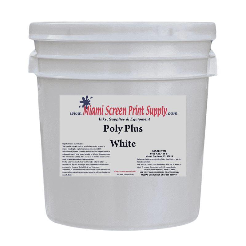 Poly Plus White Plastisol Ink | Miami Screen Print Supply