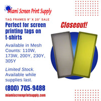 *CLOSEOUT* 9x20 Tag Frames
