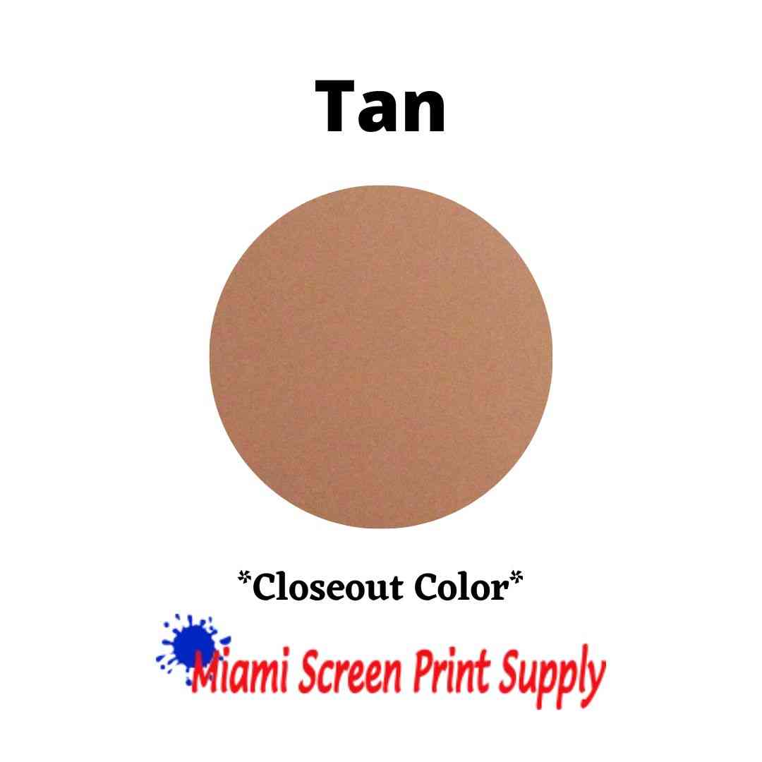 Plastisol Inks 5 Gallons - Tan closeout ink for screen printers. Neutral tan tone perfect for earthy, consistent bulk printing.