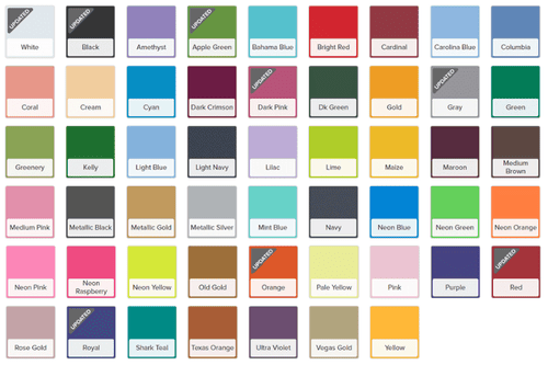 Ultra weed Color chart