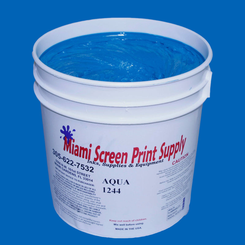 Aqua 1244 HO Plastisol Ink | Miami Screen Print Supply