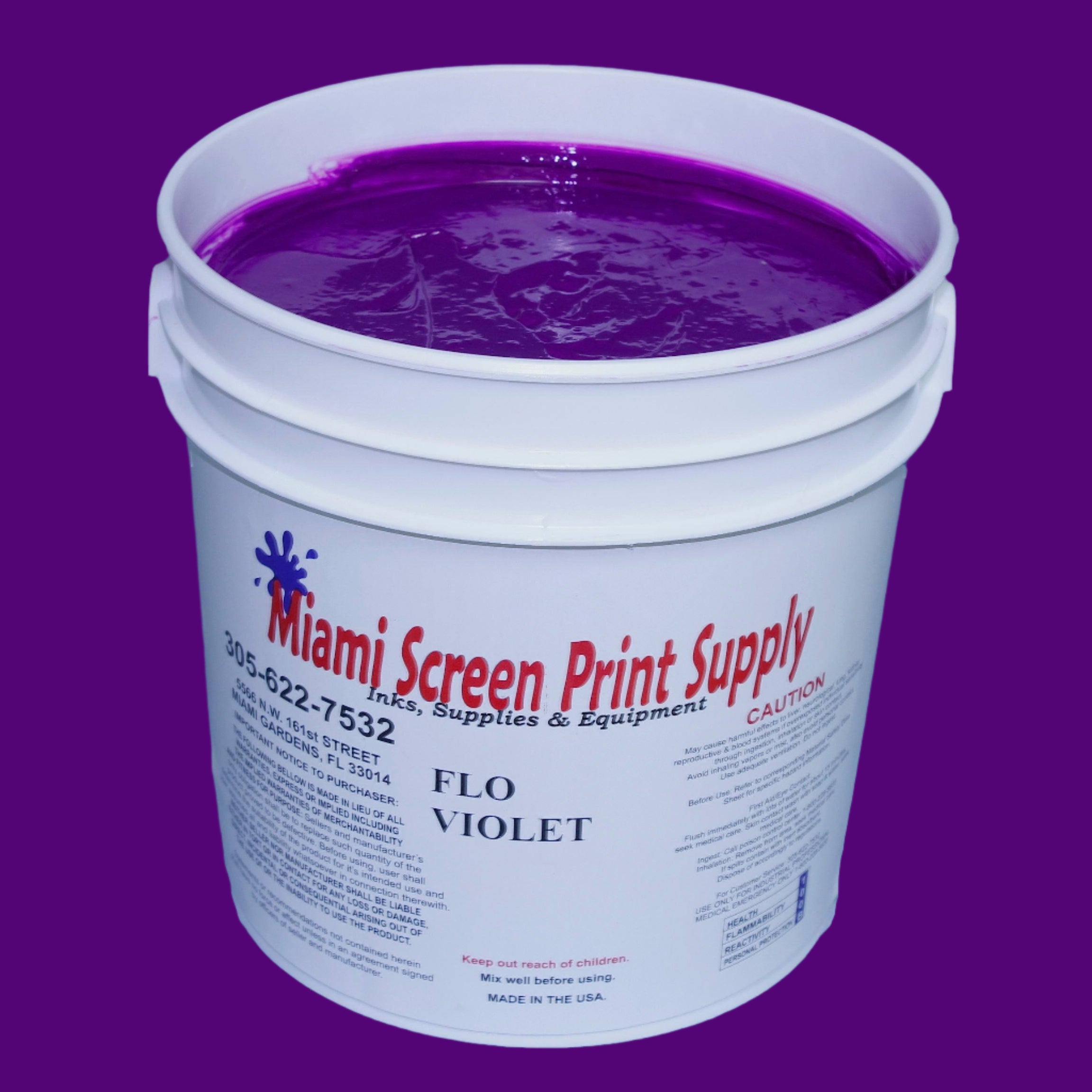 In Full Bloom ブラジリアン　M バイオレット Flo Violet Fluorescent Plastisol Ink | Miami Screen Print Supply