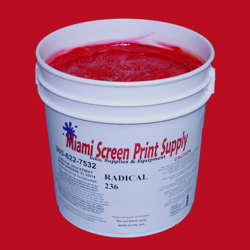 Red 236 Radical Red 236 Plastisol Ink | Miami Screen Print Supply