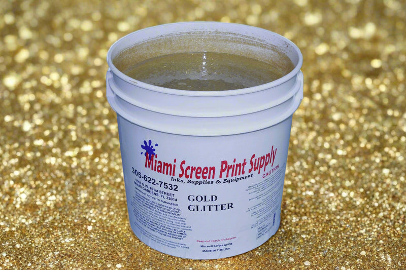Gold Color Screen Ink Gold Glitter Ink - Shimmering Designs | Long-lasting & Vibrant – Miami ...