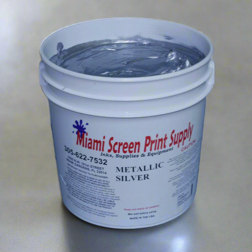 Metallic Silver- 1 Gallon – Miami Screen Print Supply