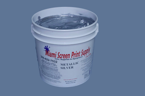 Printer Ink Silver Glitters, Shimmers, & Metallic Inks | Miami Screen Print Supply