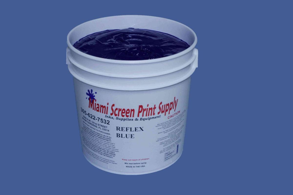 Reflex Blue Plastisol Ink for Screen Printing – Miami Screen Print Supply