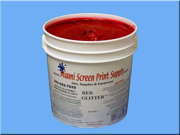 Red Glitter Plastisol Ink Gallon Screen Printing