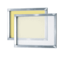 Image of a white screen printing frame (25