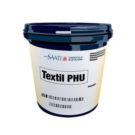 Image of a gallon of Saati Emulsion Textil PHU. The Miami Screen Print Supply logo is displayed on the label.